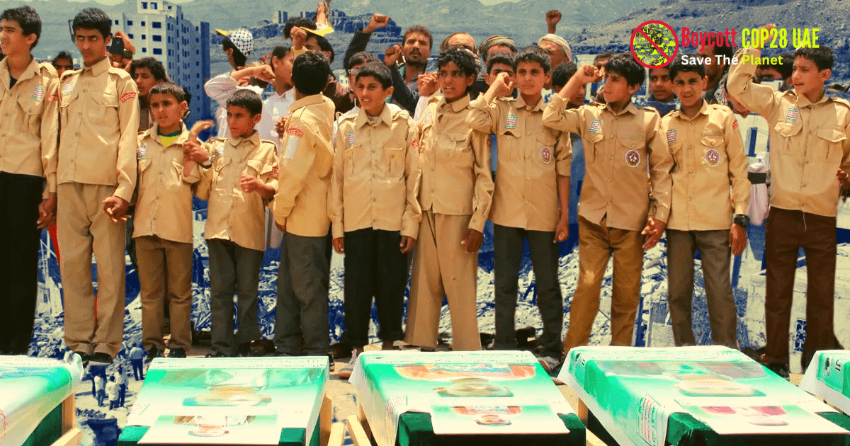Childers protesting in Yemen