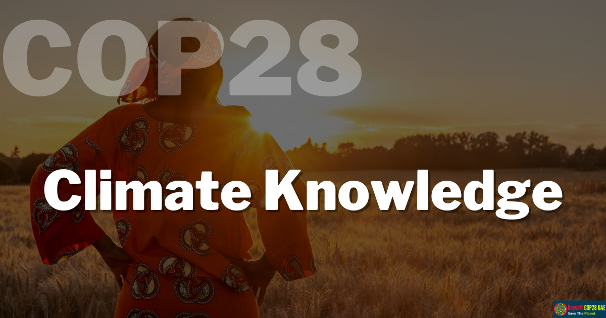 COP28 And Knowledge Transfer Climate