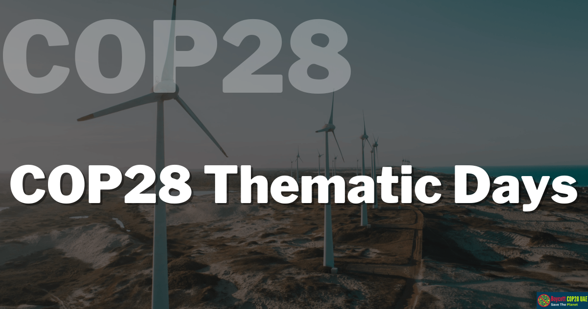 COP28 Thematic Days