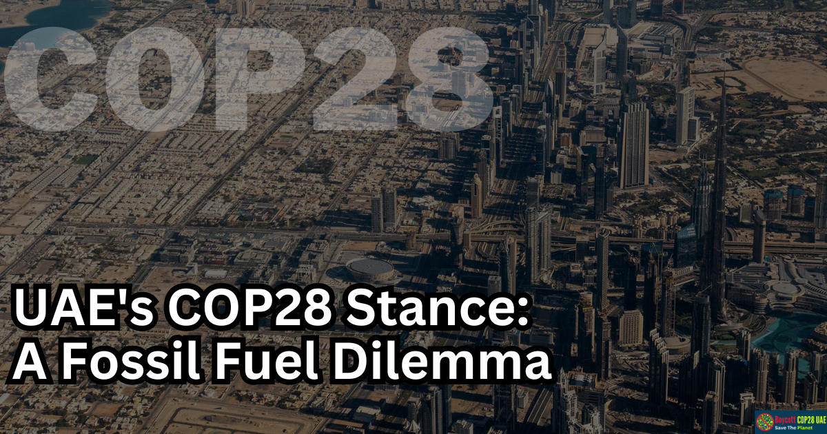 UAE's COP28 Stance: A Fossil Fuel Dilemma